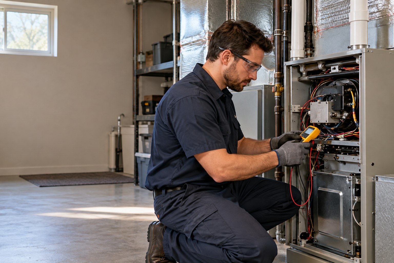 Illustration of heating system diagnostics